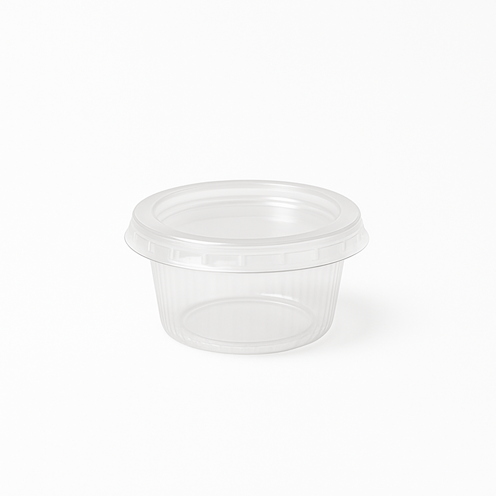 Dressingbecher mit Deckel, PP rund 50 ml