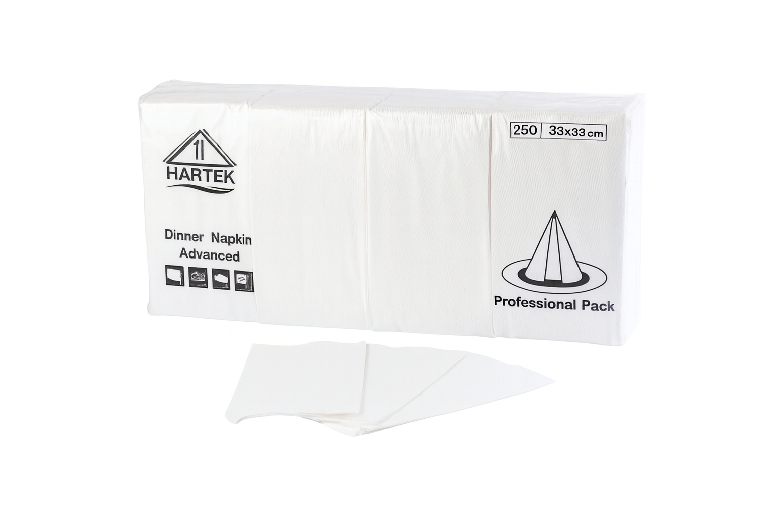 Servietten 33x33 1/8 weiß