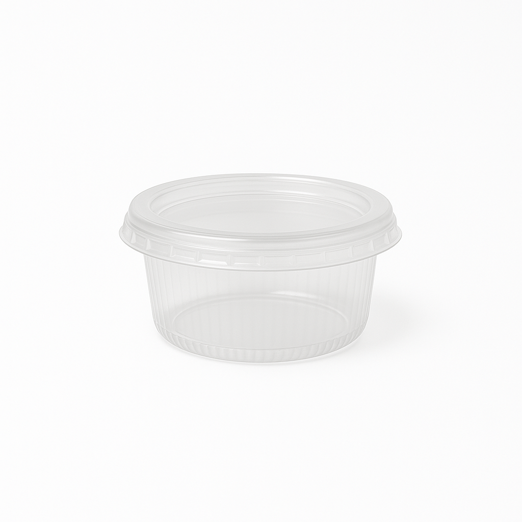 Feinkostbecher 125 ml rund, Verpackungsbecher mit Deckel PP